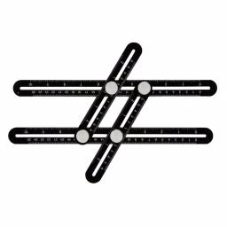 POWERTEC Universal Angle Template Tool, 10 in. Aluminum Multi-Angle Ruler & Precision Stencil thumbnail 2