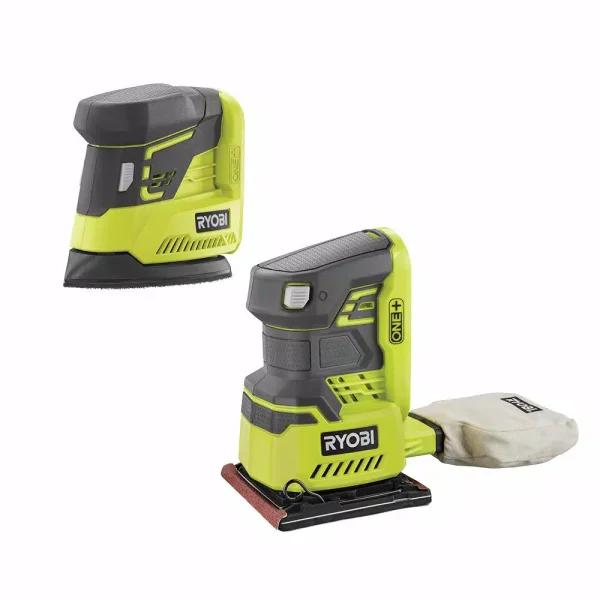 RYOBI 18V ONE+ Cordless 1/4 Sheet Sander and Corner Cat Finish Sander Kit (Tools Only)