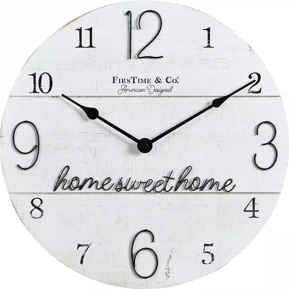 FirsTime & Co. FirsTime and Co. Home Sweet Home Farmhouse Shiplap Wall Clock, 15.5 in.