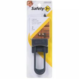 Safety 1st Double Door Slide Lock, Charcoal (2-Pack) thumbnail 1
