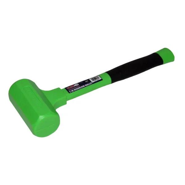 Grand Rapids Industrial Products 2 lb. Deadblow Mallet with Rubberized Grip and Steel Shot Filled Head