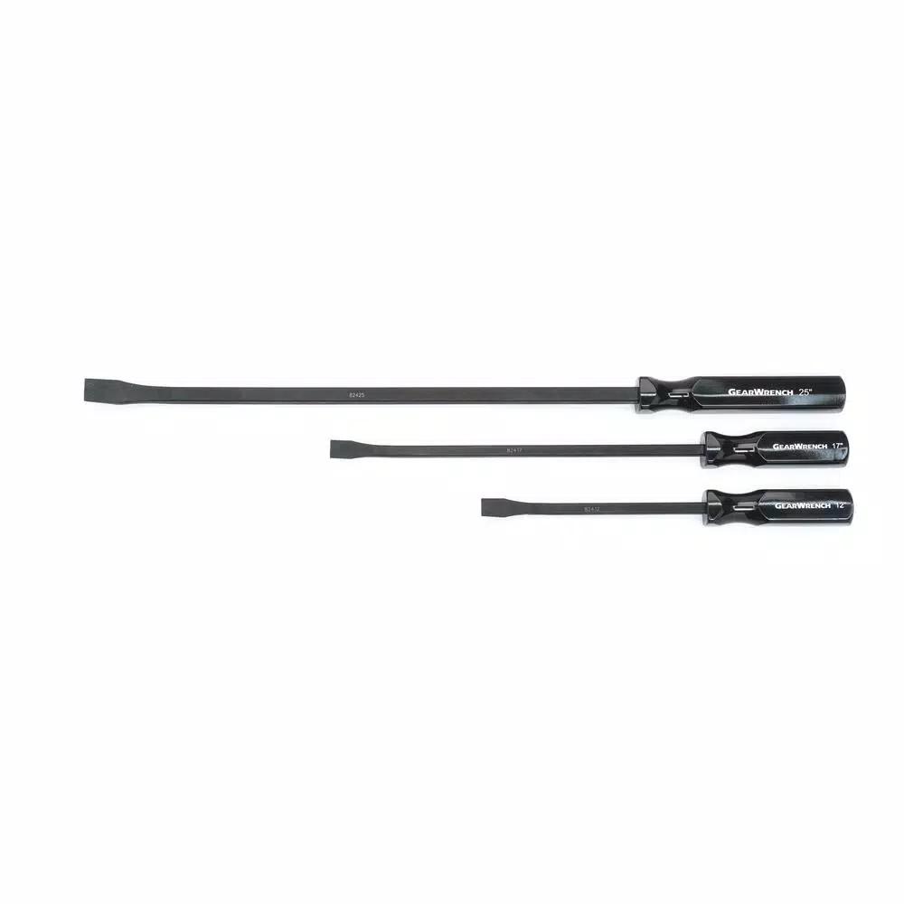 GEARWRENCH 3-Piece Angled Tip Pry Bar Set, 12 in., 17 in., and 25 in.