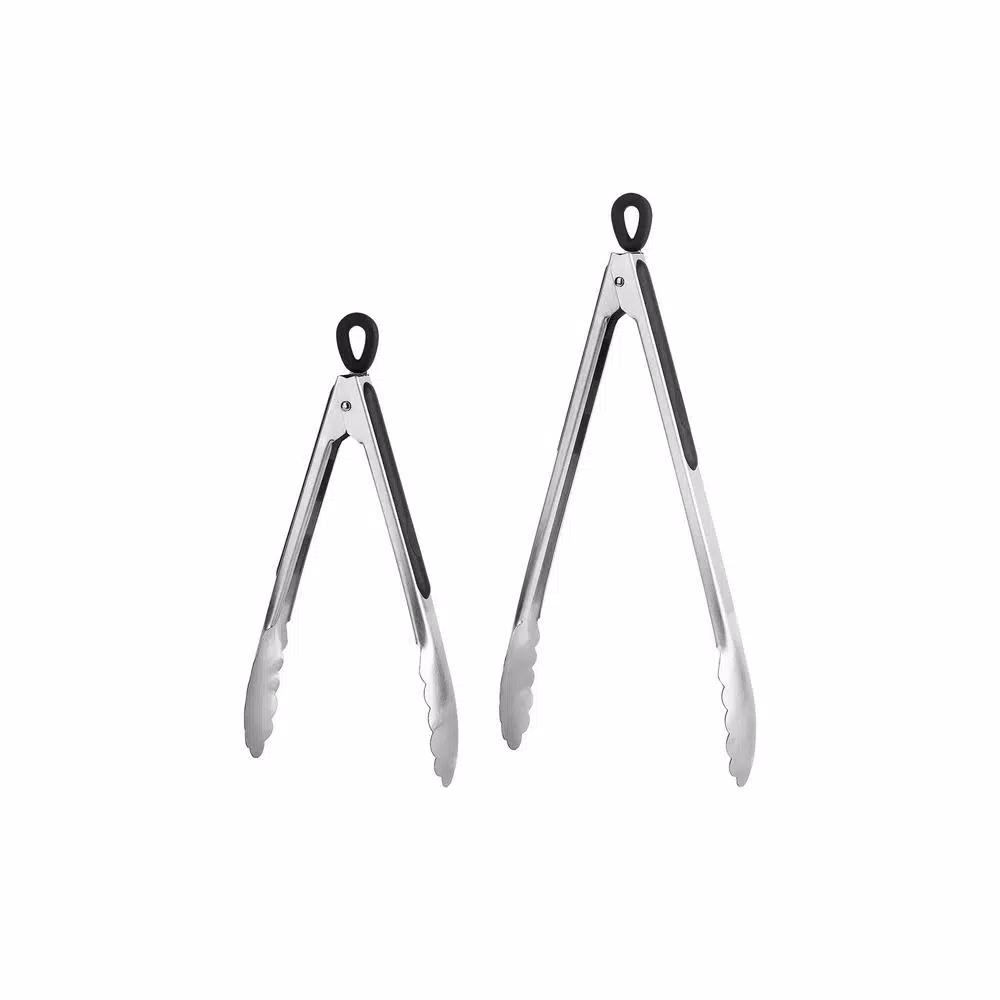 Fox Run Stainless Steel Tongs Bundle with Polypropylene Grips