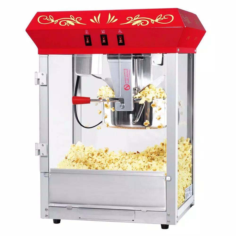 Great Northern Popcorn 850-Watt Antique Style Countertop Popcorn Machine, 8 oz. Red