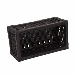 Household Essentials Black Paper Rope Wicker Utility Basket Set of 3 with Washable Cotton Liners thumbnail 4