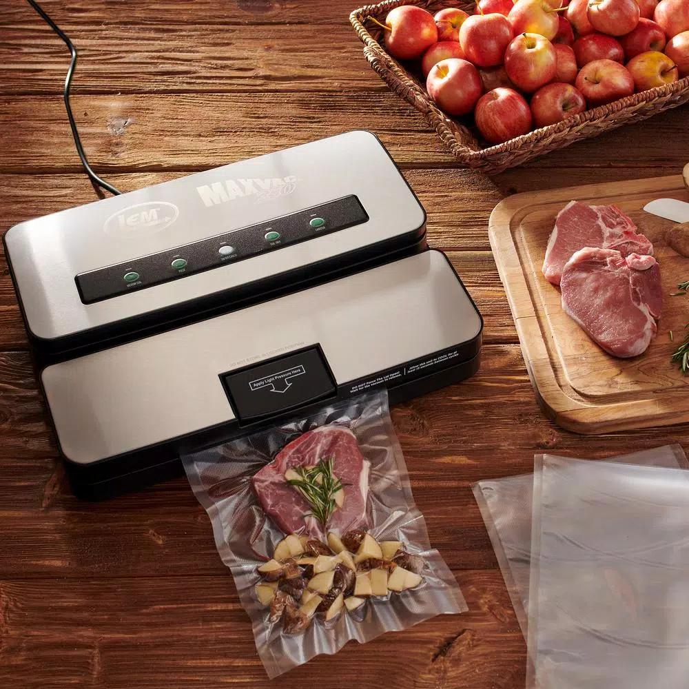LEM Stainless Steel Vacuum Sealer with Integrated Bag Cutter and Holder