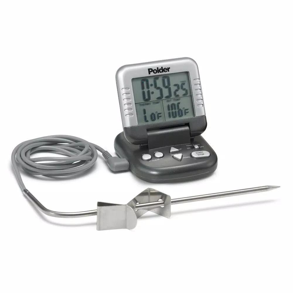 Polder Digital In-Oven Cooking Thermometer and 24-Hour Countdown Timer