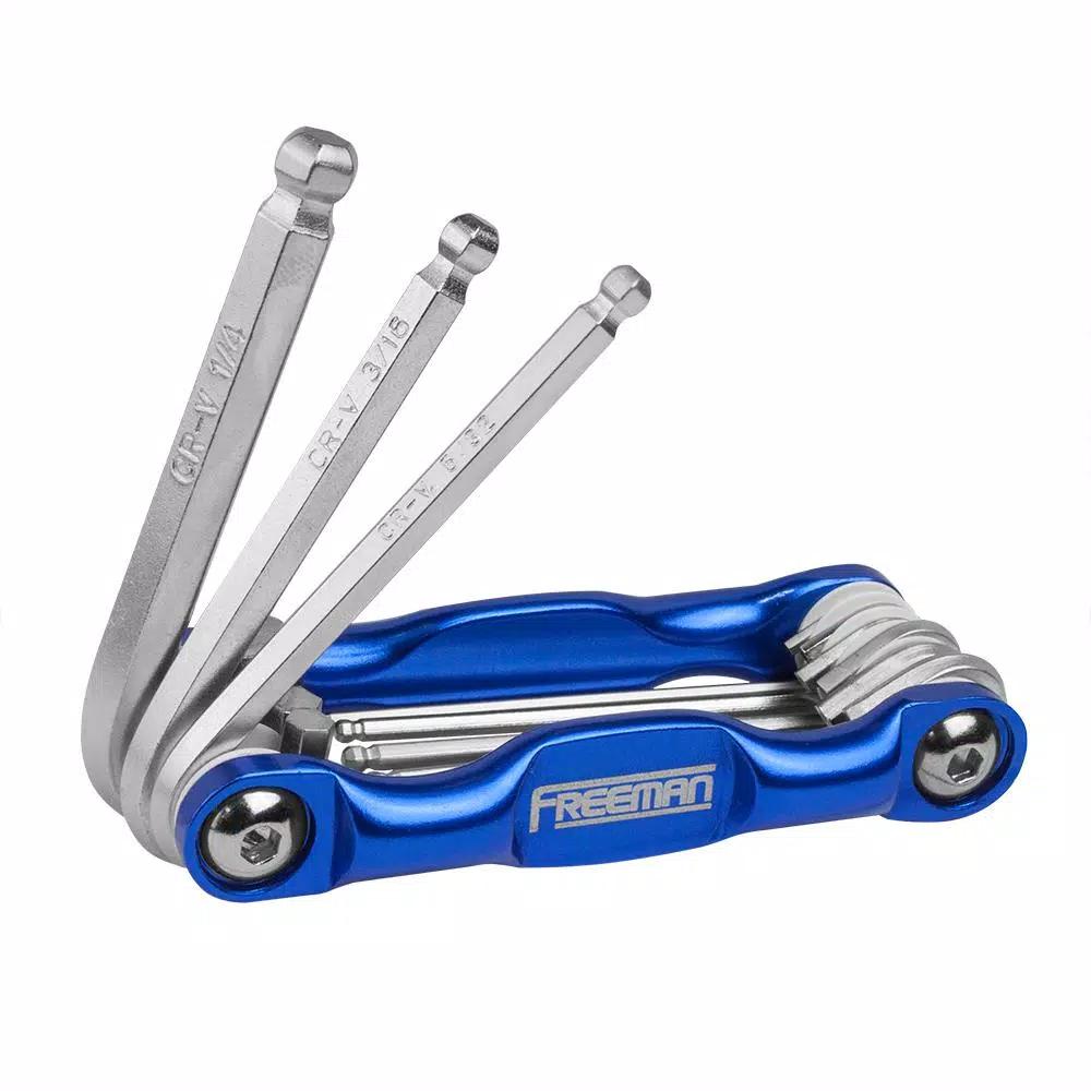 Freeman 3-Piece Folding Hex and Torx Key Set - Metric, SAE, and Torx