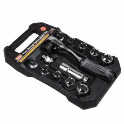 KING 13-Piece Pass-Through Spline Socket Set with 72-Tooth Reversible Ratchet thumbnail 1