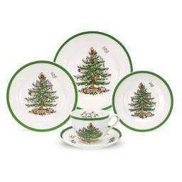 Spode Christmas Tree 5-Piece Ceramic Dinnerware Set, Service for 1 thumbnail 1