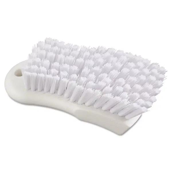 ProLine 6 in. White Polypropylene Bristle Scrub Brush with Ergonomic Handle