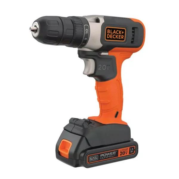 BLACK+DECKER 20V MAX Cordless 3/8 in. Drill/Driver Kit with 1.5 Ah Lithium-Ion Battery and Charger