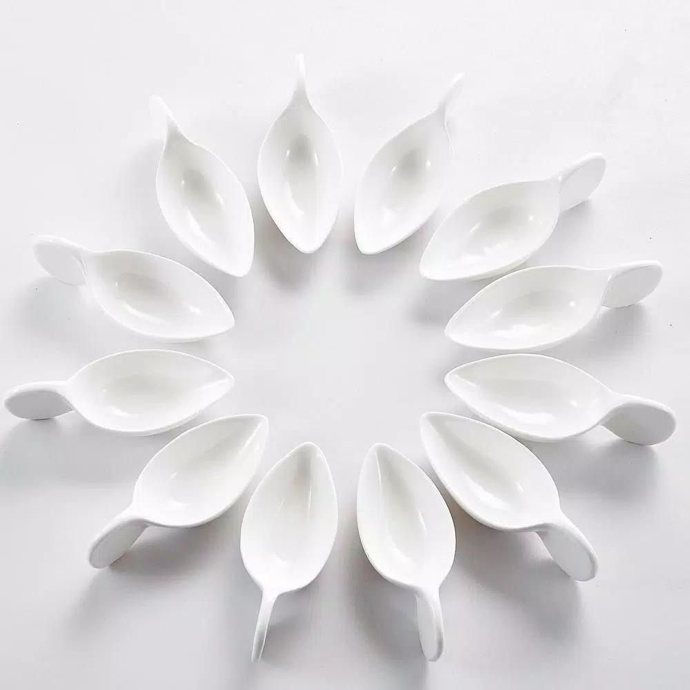 MALACASA 4.5 in. White Porcelain Ramekins Set of 12 - Ceramic Souffle Dishes and Serving Bowls