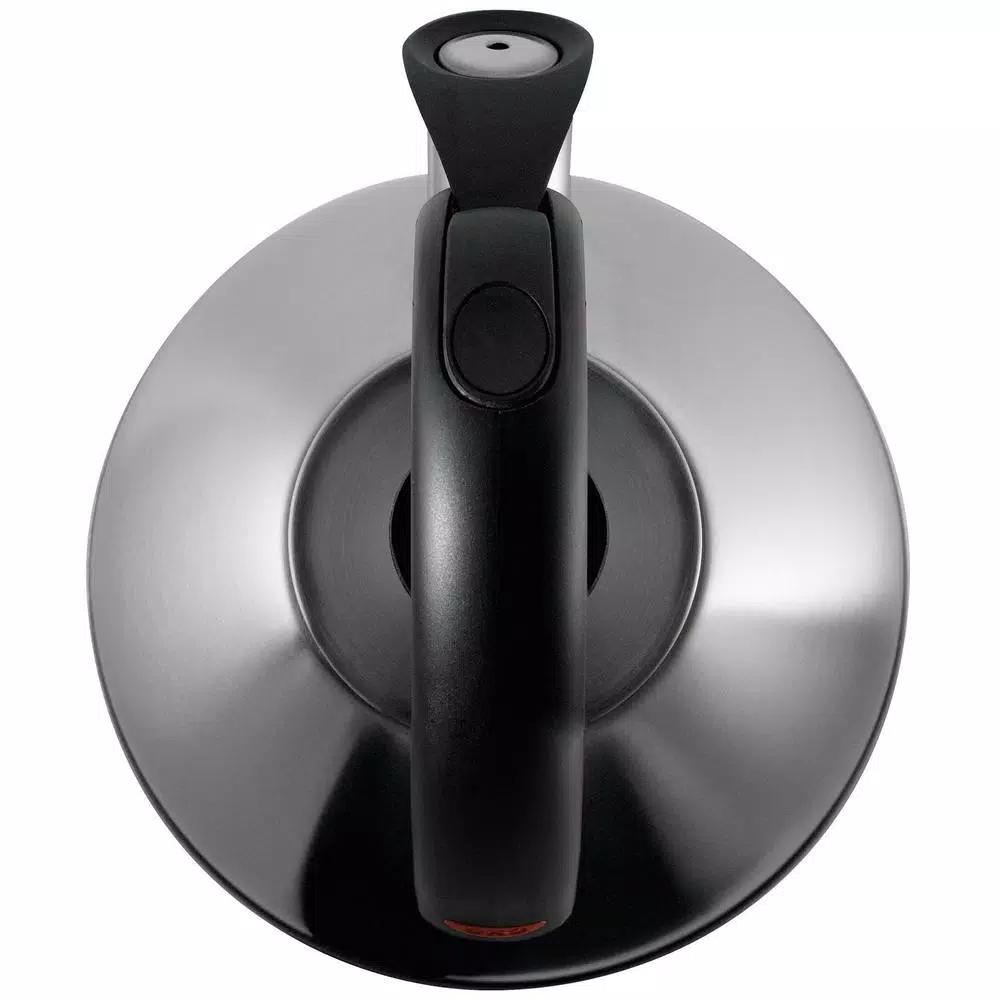 OXO Brew Good Grips Click-Click 8.4-Cup Brushed Stainless Steel Tea Kettle with Whistle