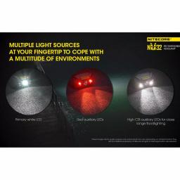 NITECORE NU32 USB Rechargeable LED Headlamp, 550 Lumens, Red Light & High CRI Auxiliary LEDs thumbnail 3