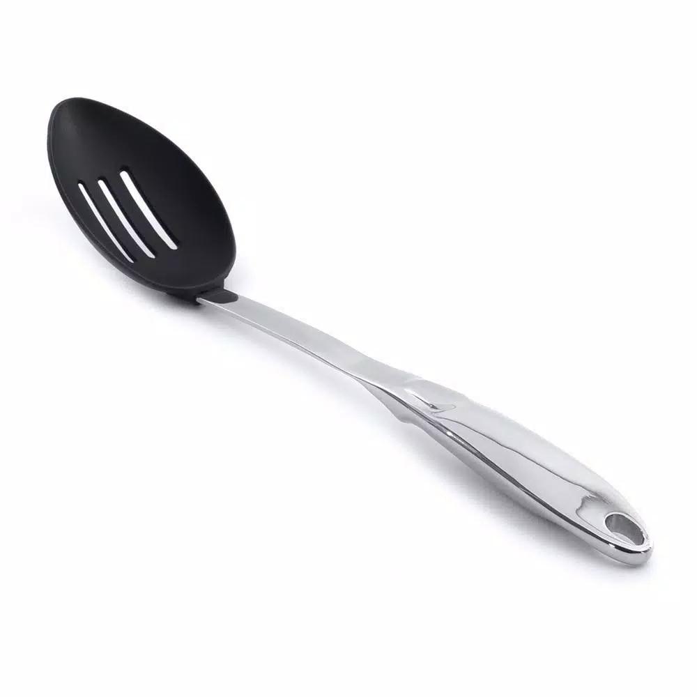 BergHOFF Straight Line Nylon Slotted Serving Spoon, Non-Stick Safe