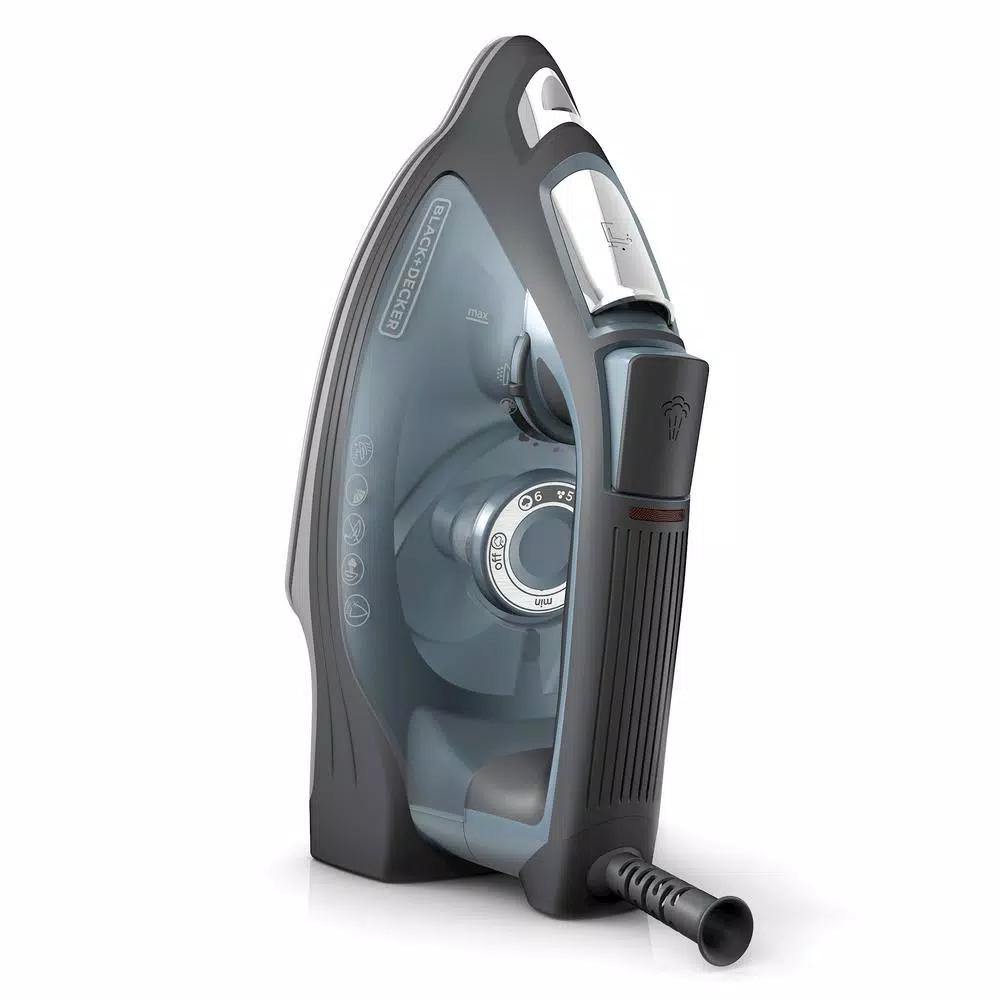 BLACK+DECKER IMPACT Advanced Steam Iron with Stainless Steel Soleplate, 1500W, Gray
