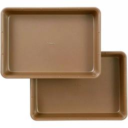 Wilton 9 x 13 in. Ceramic-Coated Non-Stick Oblong Cake Pan Set, 2-Piece thumbnail 1