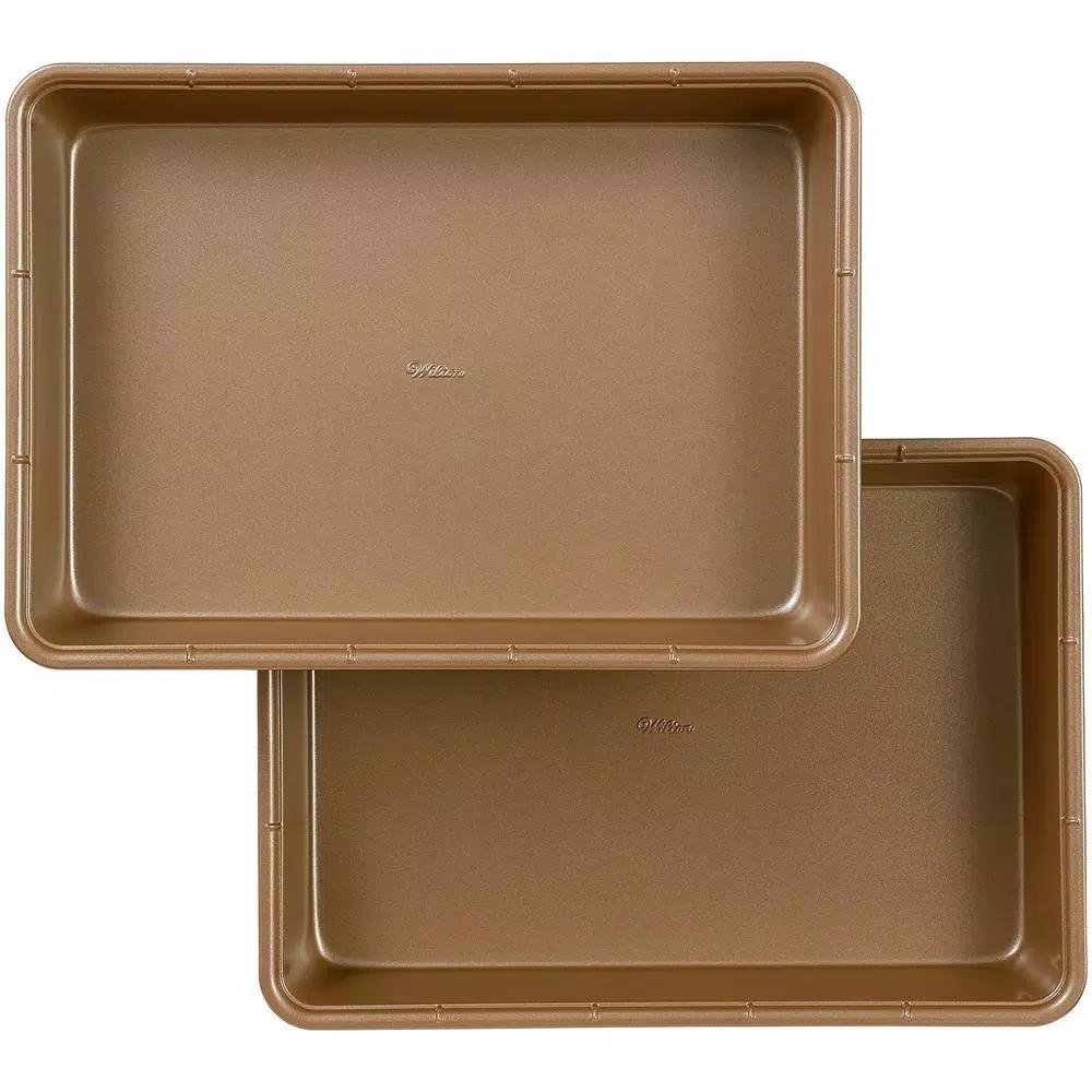 Wilton 9 x 13 in. Ceramic-Coated Non-Stick Oblong Cake Pan Set, 2-Piece