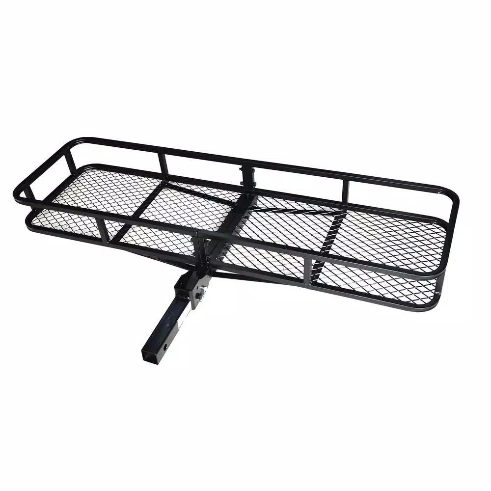 Max Load 500 lb. Capacity 58 in. x 17 in. Steel Folding Hitch Cargo Carrier for 2 in. Receiver