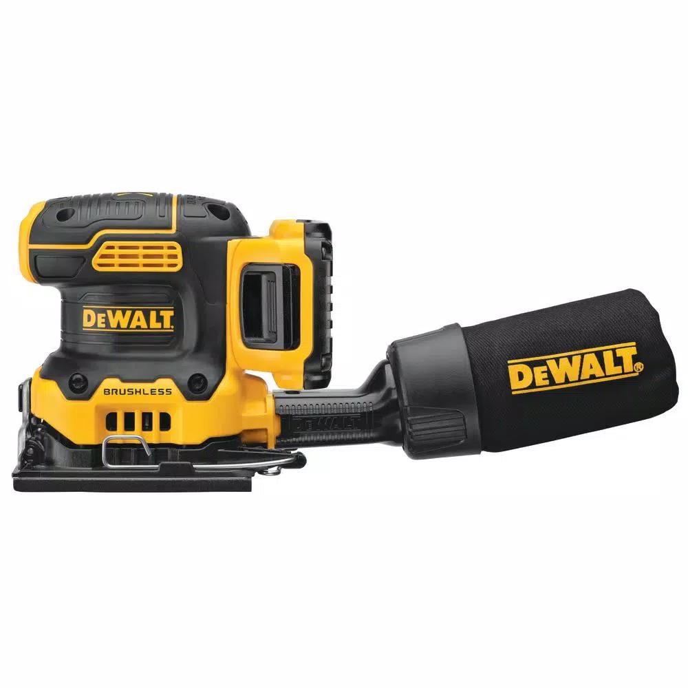 DEWALT 20V MAX XR Cordless Brushless 1/4 Sheet Variable Speed Sander Kit with 2.0 Ah Battery and Charger