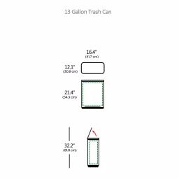 Boyel Living 13 Gallon Automatic Touchless Infrared Motion Sensor Stainless Steel Garbage Can, Silver thumbnail 3