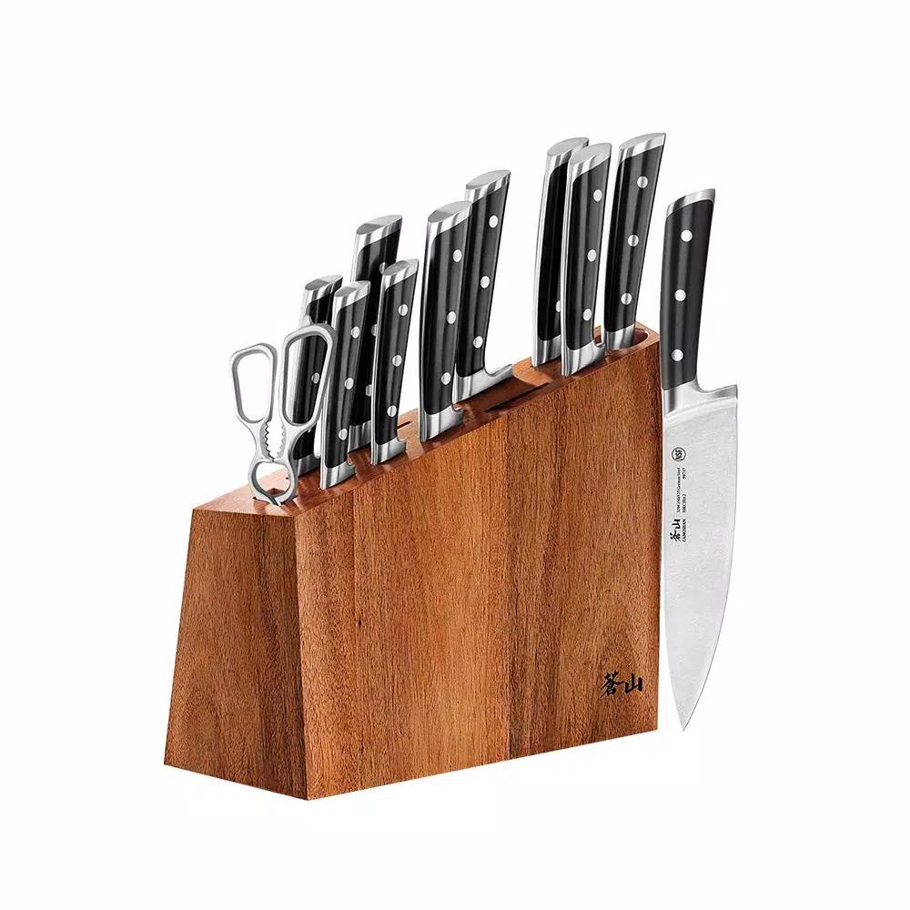 Cangshan S Series 12-Piece German Steel Forged Knife Block Set with Walnut Block