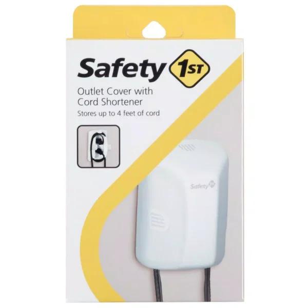 Safety 1st Outlet Cover with Built-in Cord Shortener, White