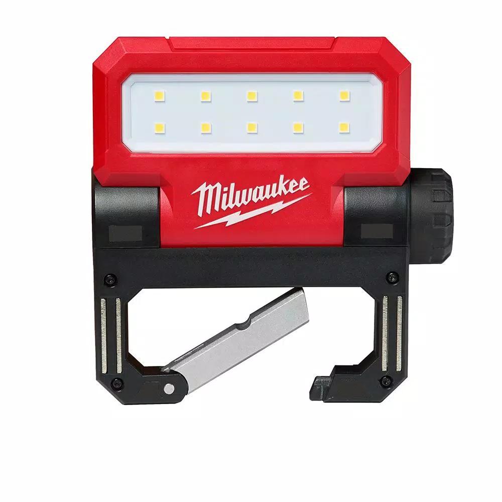 Milwaukee USB Rechargeable ROVER Pivoting LED Flood Light, 550 Lumens