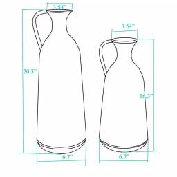 Winsome House 2-Piece White Metal Roma Pitcher Vase Set - Distressed Shabby Chic Urn Style thumbnail 11