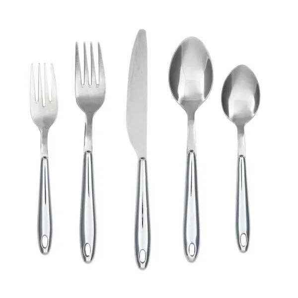 Cambridge Silversmiths Marvel 20-Piece Stainless Steel Flatware Set with Chrome Handles, Service for 4