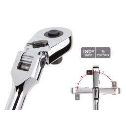 TEKTON 3-Piece Flex Quick-Release Ratchet Set, 1/4 in., 3/8 in., 1/2 in. Drives thumbnail 3