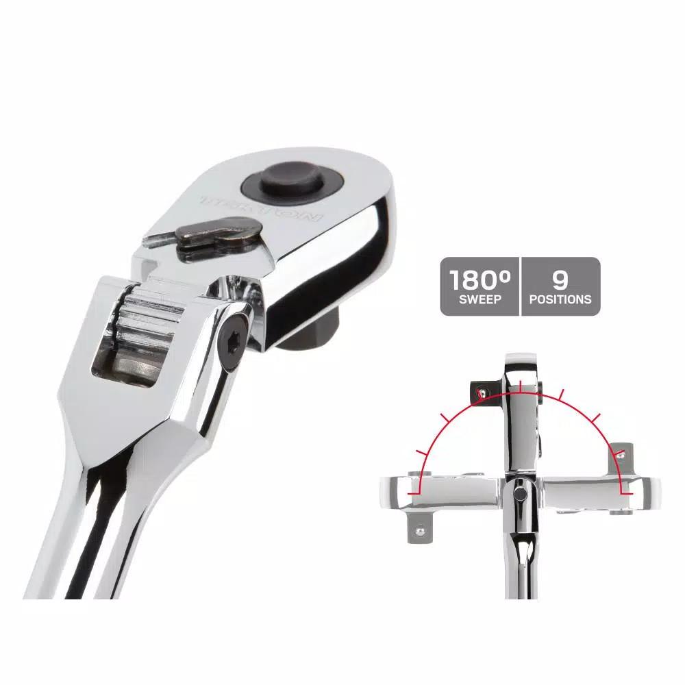 TEKTON 3-Piece Flex Quick-Release Ratchet Set, 1/4 in., 3/8 in., 1/2 in. Drives