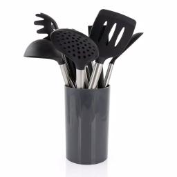 MegaChef 14-Piece Gray Silicone and Stainless Steel Kitchen Utensil Set thumbnail 8