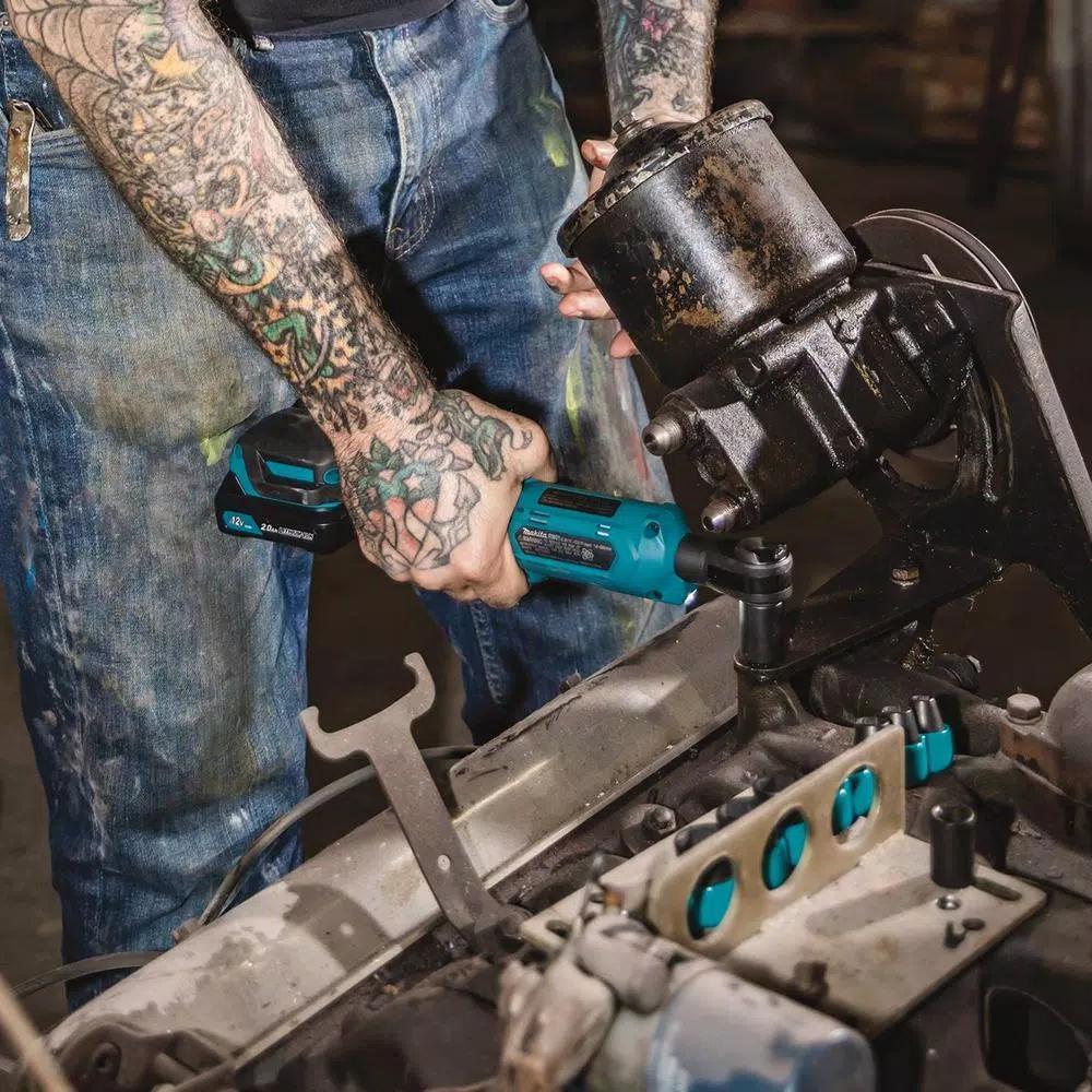 Makita 12V MAX CXT Cordless Ratchet Kit with Bonus 1/4 in. Impact Wrench