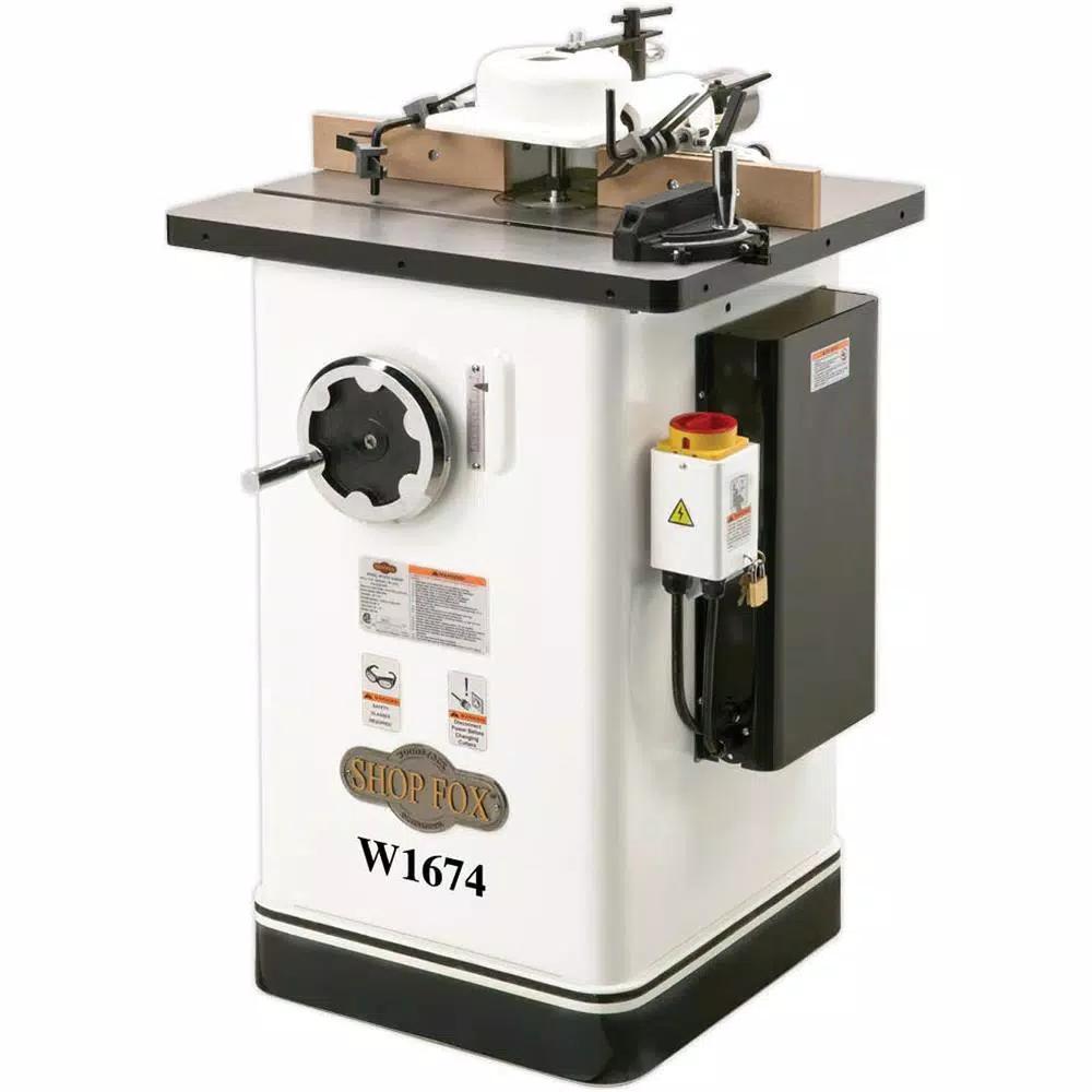Shop Fox 2 HP Industrial Shaper with Dual Spindle Speeds