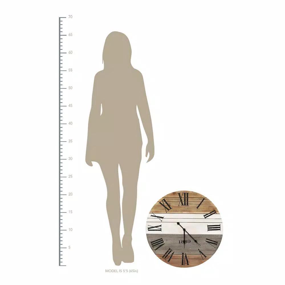 Stratton Home Decor 21" Winston Rustic Wall Clock with Wood Grain Face
