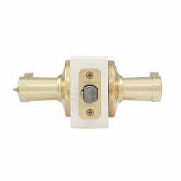 Kwikset Lido Polished Brass Exterior Entry Door Lever with SmartKey Security thumbnail 2