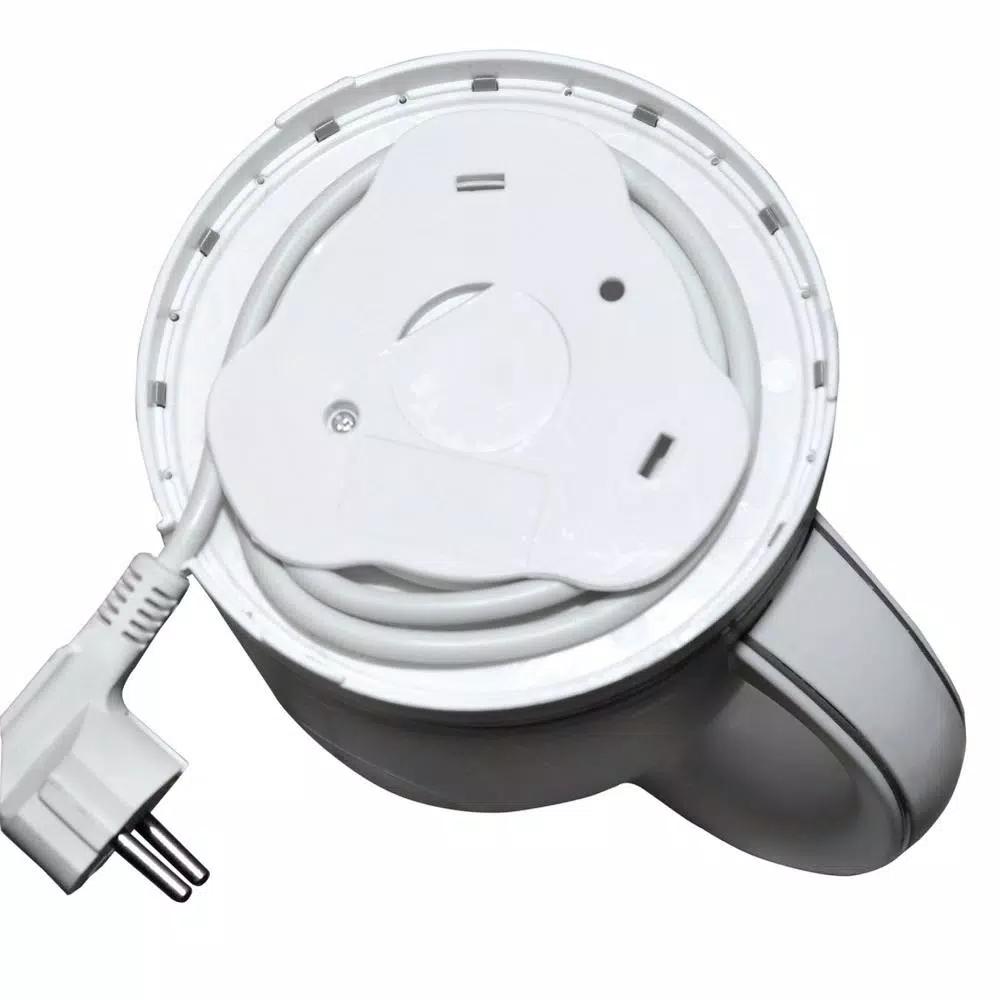 PREMIUM 6-Cup Cordless White Electric Tea Kettle with Detachable Base, 1.6 QT