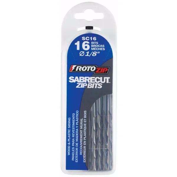 Rotozip Sabrecut 1/8 in. Rotary Tool ZipBit Cutting Bits for Wood, Vinyl, and Fiberglass (16-Pack)