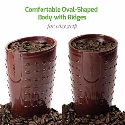 Ovente 2.5 oz. Electric Coffee Grinder with Stainless Steel Blades and Transparent Lid, Brown thumbnail 8