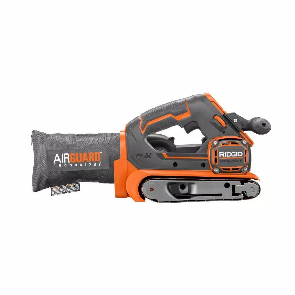 RIDGID 18V Cordless Brushless 3 in. x 18 in. Belt Sander with 1.5 Ah Lithium-Ion Battery