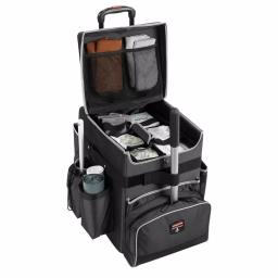 Rubbermaid Dark Gray Medium Executive Quick Cart with Telescopic Handle and 40 lb. Capacity thumbnail 1