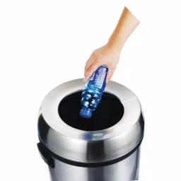 Step N' Sort 65 L Stainless Steel Commercial Open Top Trash Can with Carry Handle thumbnail 2