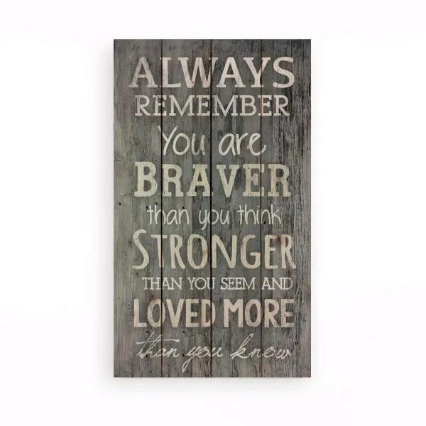 P Graham Dunn Always Remember Inspirational Quote Wood Pallet Sign - Rustic Farmhouse Wall Decor