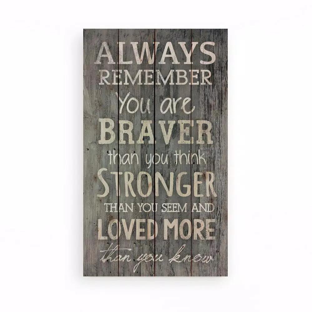 P Graham Dunn Always Remember Inspirational Quote Wood Pallet Sign - Rustic Farmhouse Wall Decor