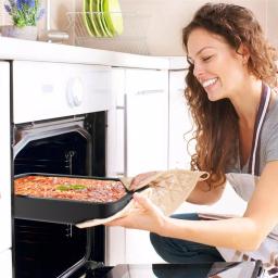 Classic Cuisine Heavy Duty Nonstick Carbon Steel Roasting Pan with Angled Rack thumbnail 6