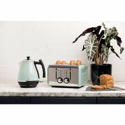 Haden Cotswold 4-Slice Wide Slot Retro Toaster, 1500W, Sage Green thumbnail 6