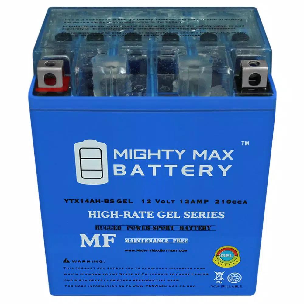MIGHTY MAX BATTERY Mighty Max YTX14 Ah GEL 12V 12Ah 210 CCA Maintenance Free Sealed Lead Acid Battery