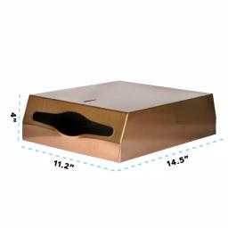 Alpine Industries Brushed Copper Stainless Steel C-Fold & Multi-Fold Paper Towel Dispenser thumbnail 3